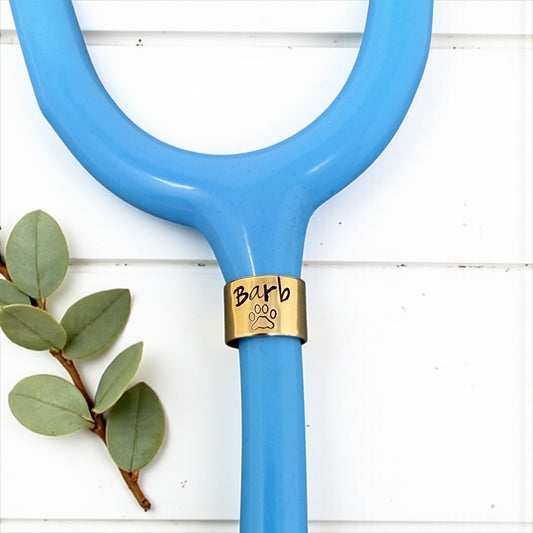 Paw Print Stethoscope ID Tag
