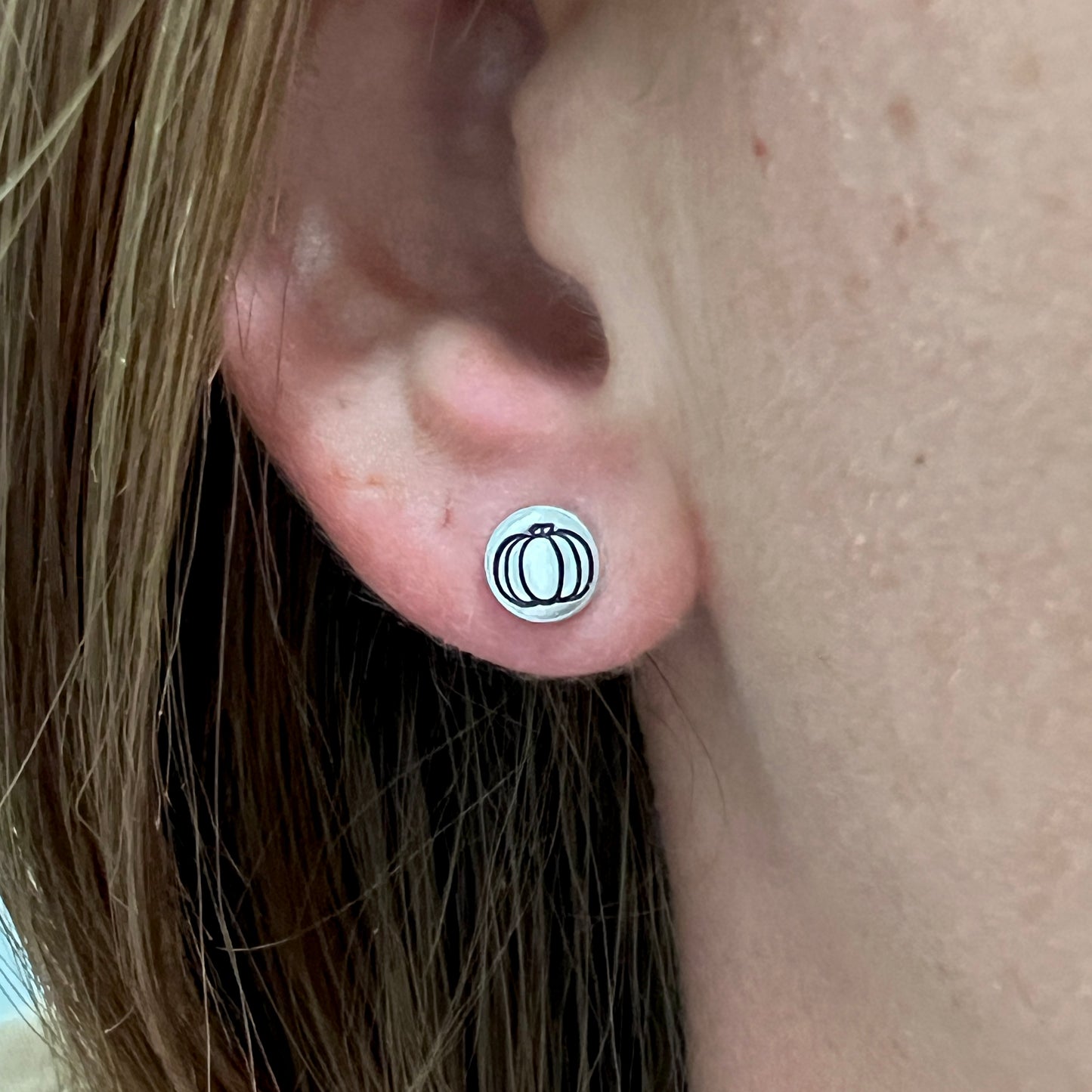 Pumpkin Stud Earrings