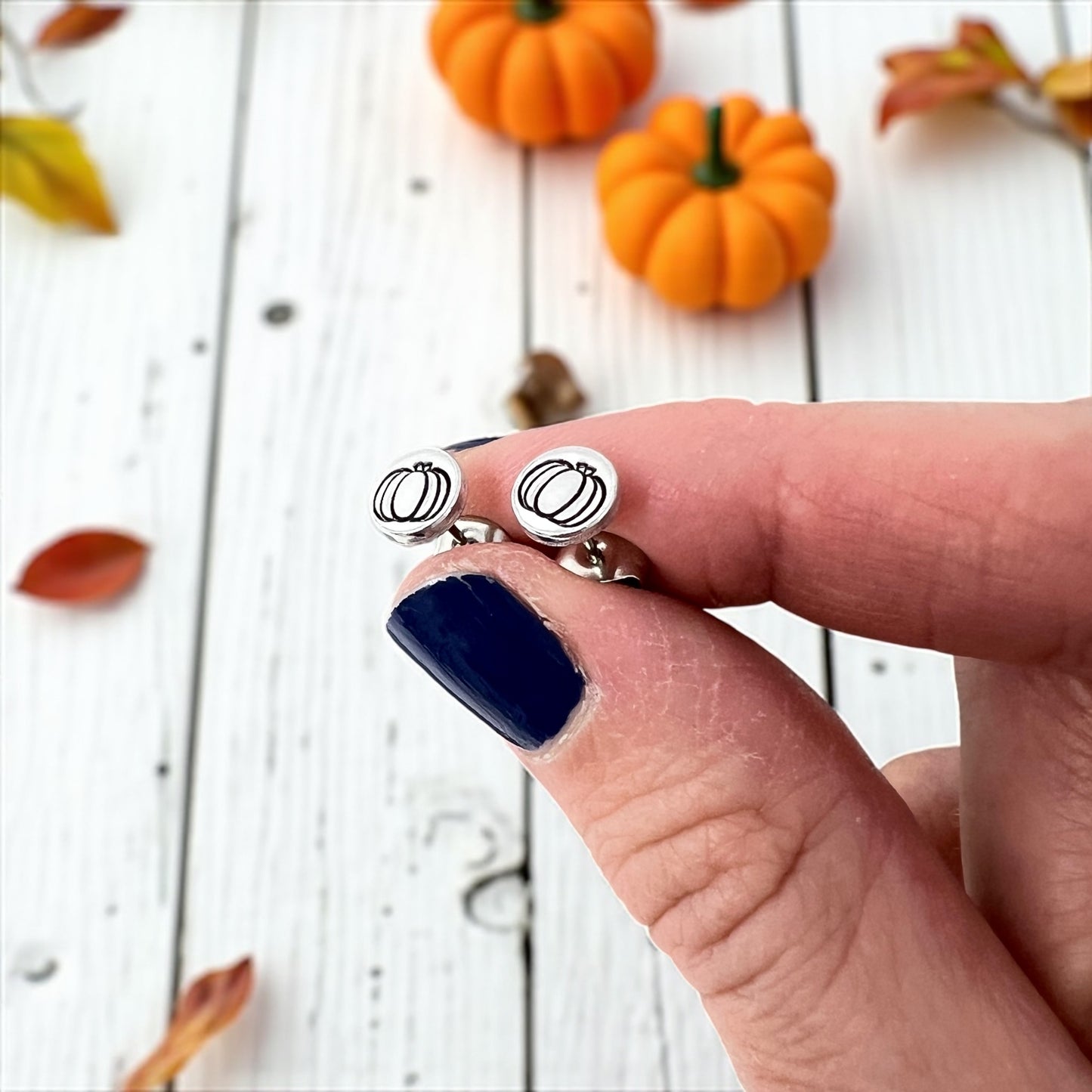 Pumpkin Stud Earrings