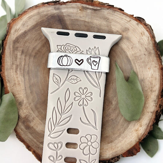 Pumpkin Coffee Watch Band Charm