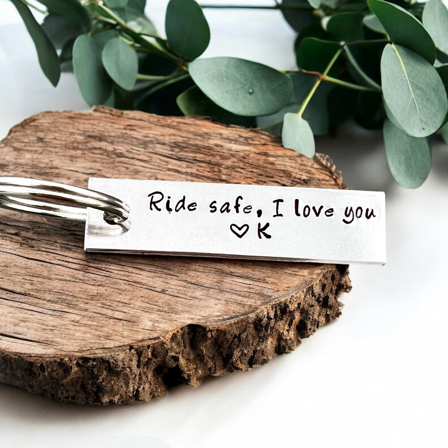Ride Safe I Love You Keychain