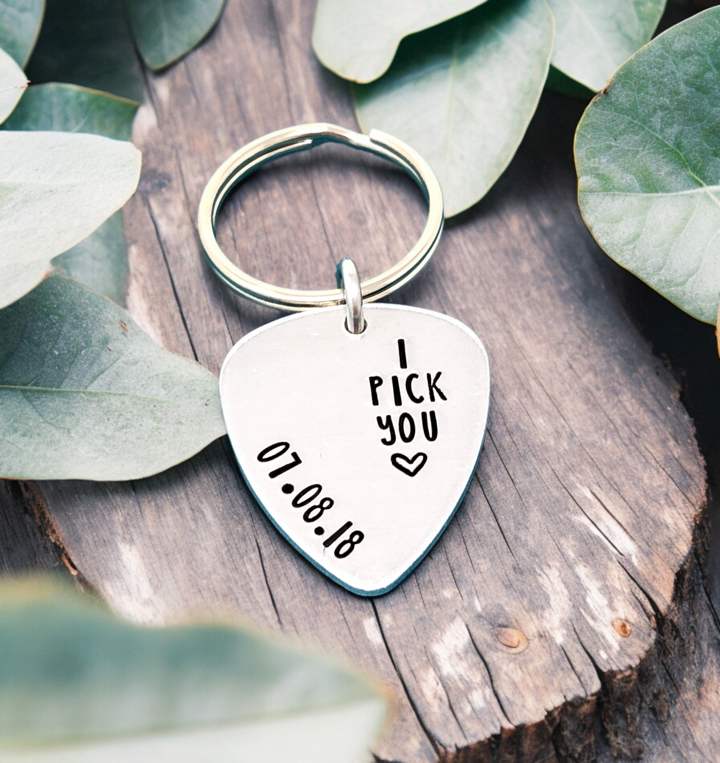 I Pick You Guitar Pick Keychain