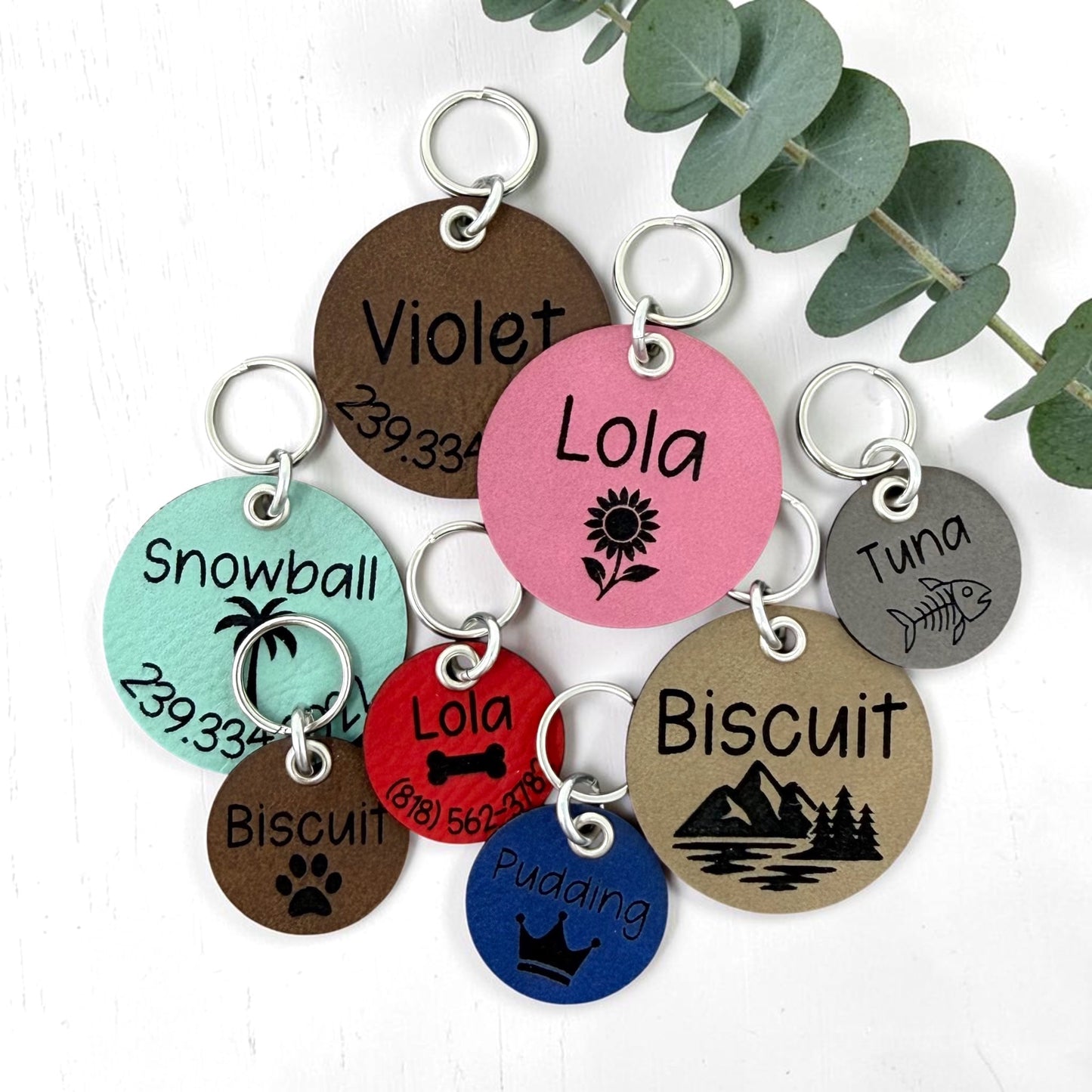 Leather Pet Name Tag