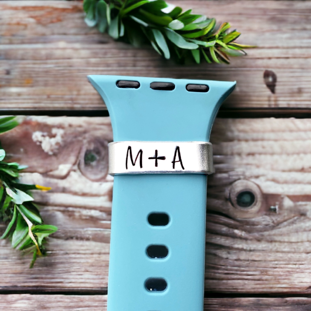 Initials Watch Band Charm