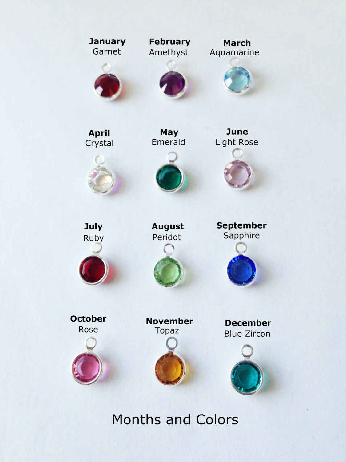 Dance Birthstone Name Necklace