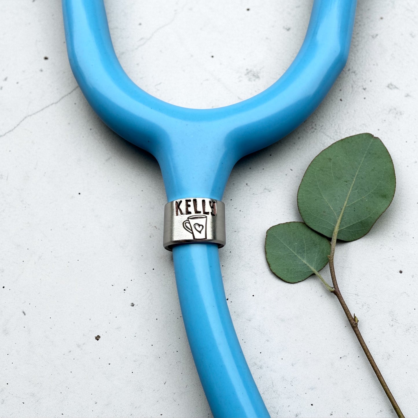 Coffee Cup Stethoscope ID Tag