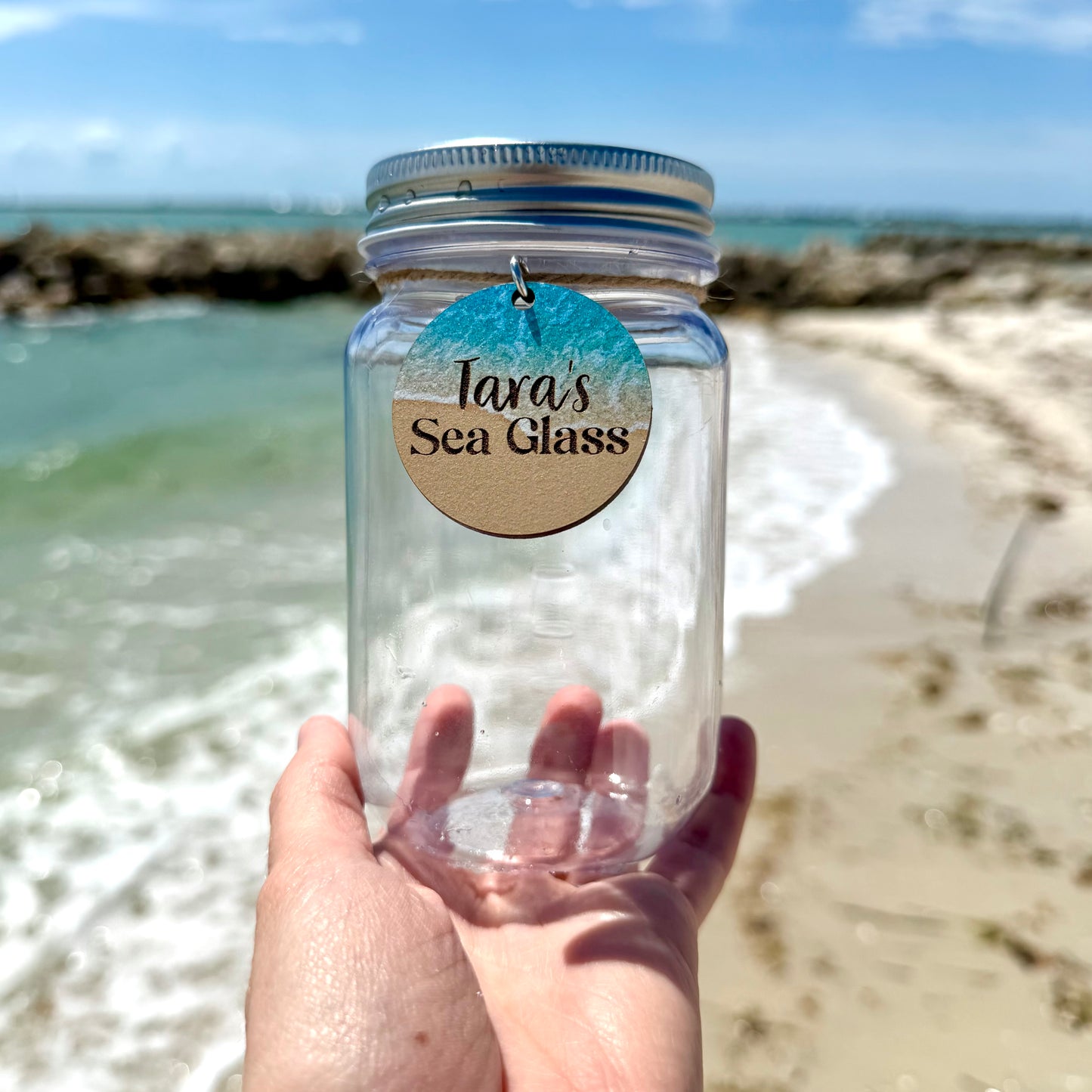 Personalized Sea Glass Jar