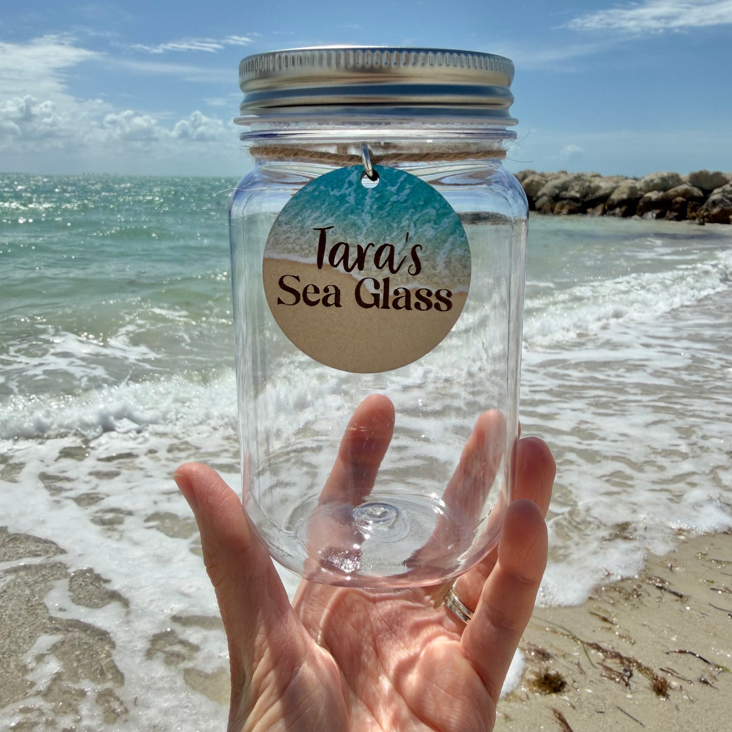 Personalized Sea Glass Jar