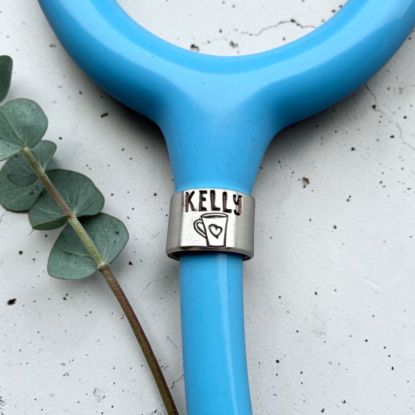 Coffee Cup Stethoscope ID Tag