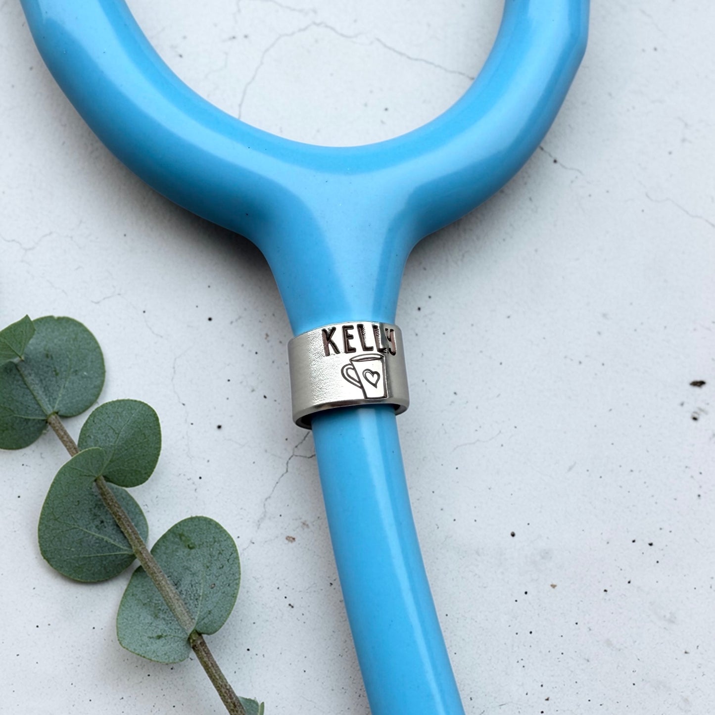 Coffee Cup Stethoscope ID Tag