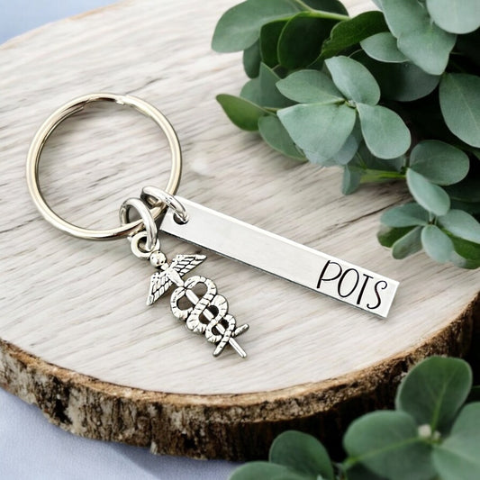 POTS Keychain with Caduceus Charm