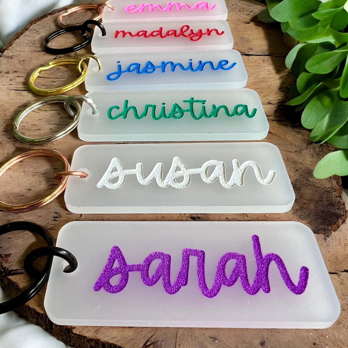 Custom Color Name Acrylic Keychain