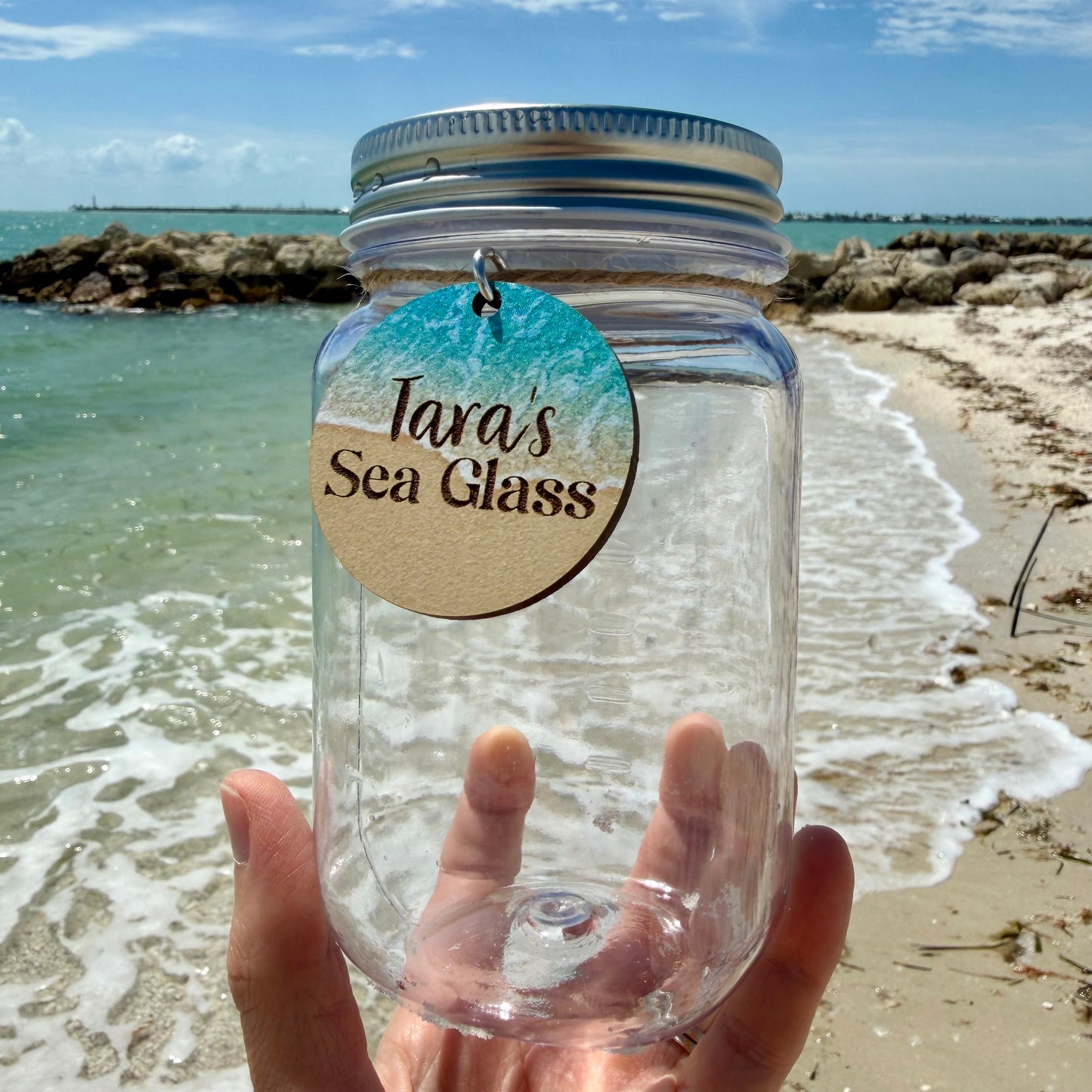 Personalized Sea Glass Jar