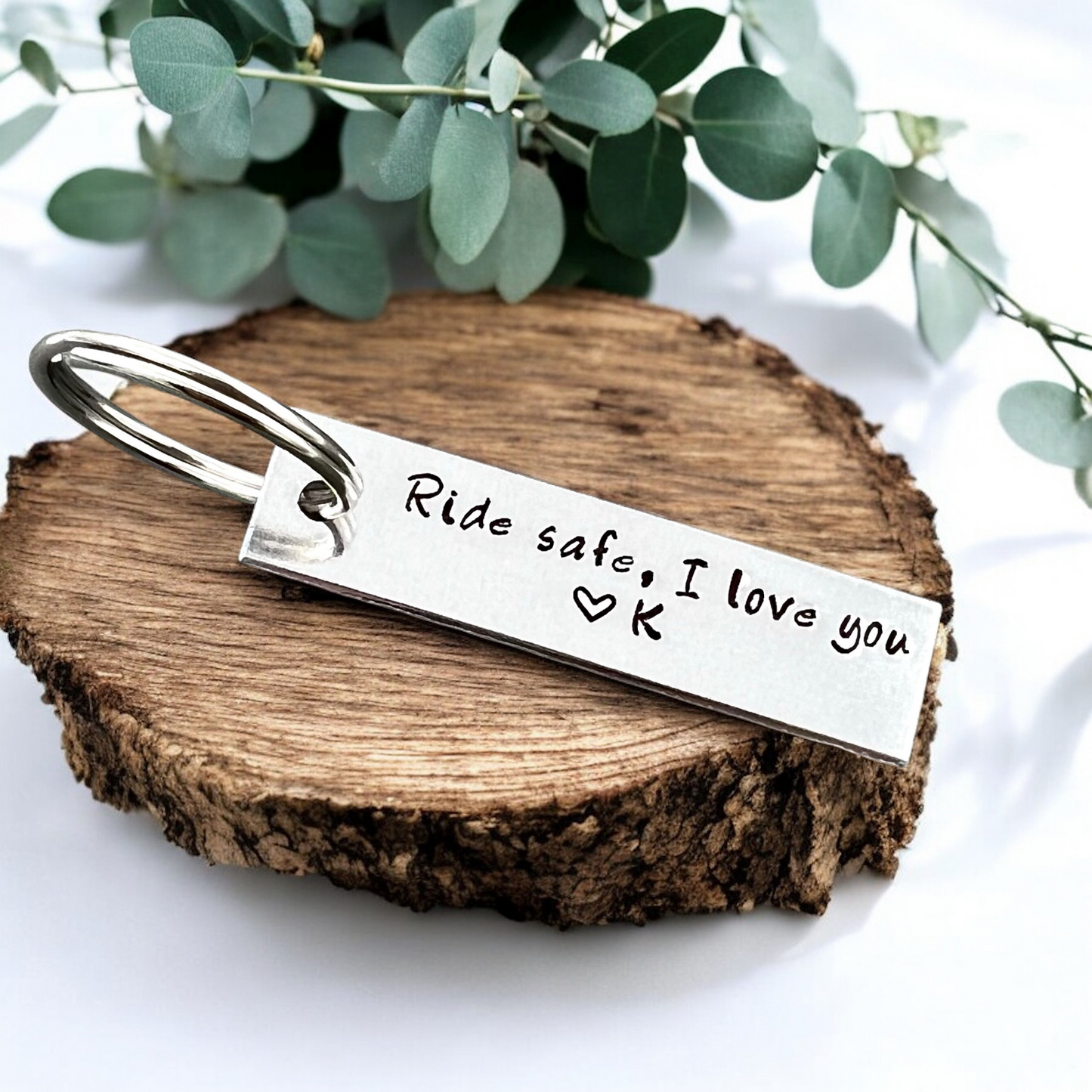 Ride Safe I Love You Keychain