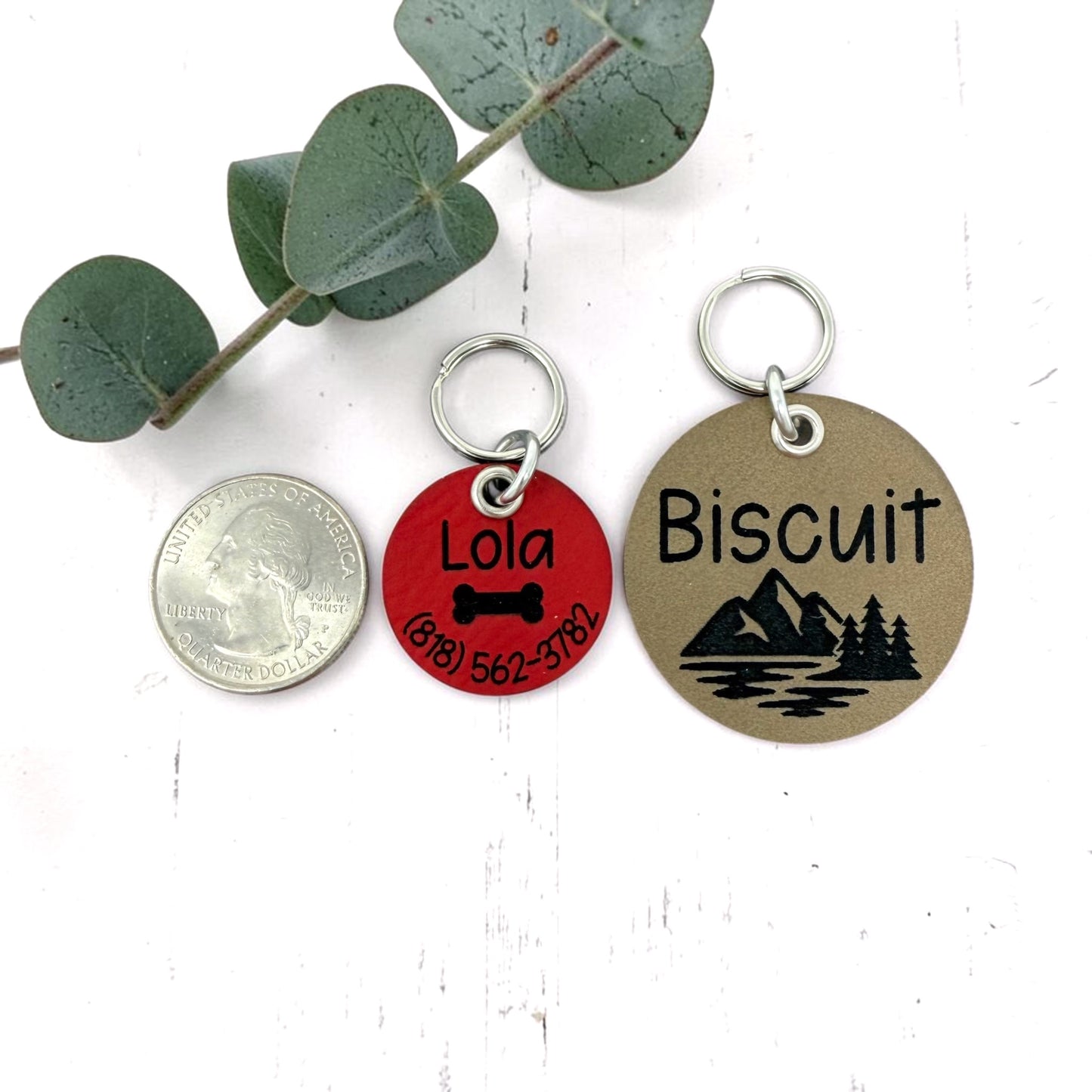 Leather Pet Name Tag