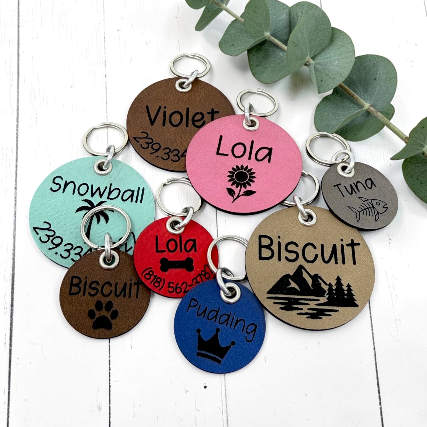 Leather Pet Name Tag