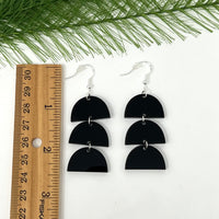 Black Trio Earrings