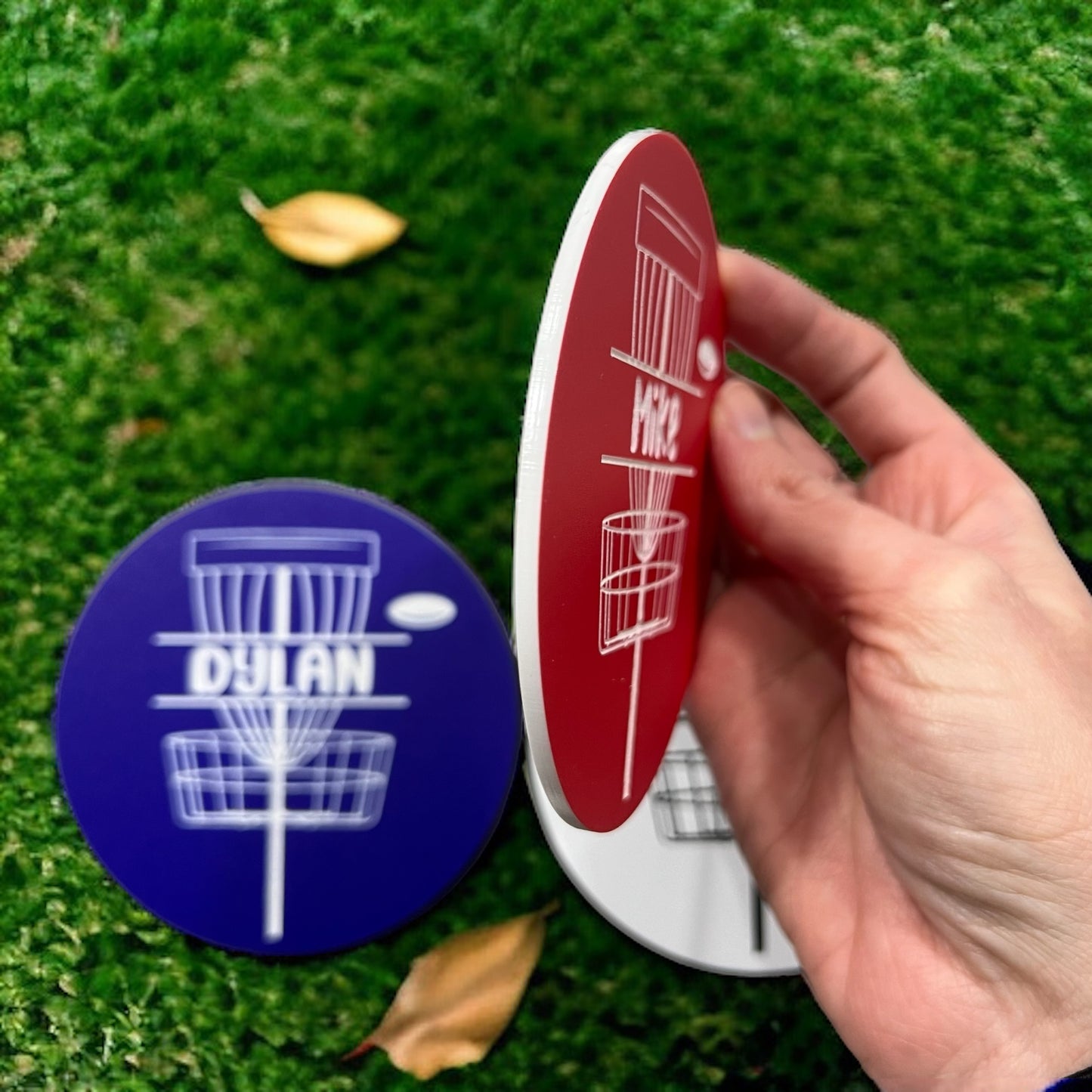 Name In Basket Disc Golf Mini Marker