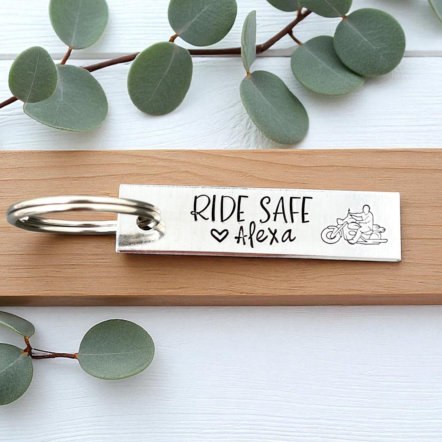 Ride Safe Motorcycle Keychain