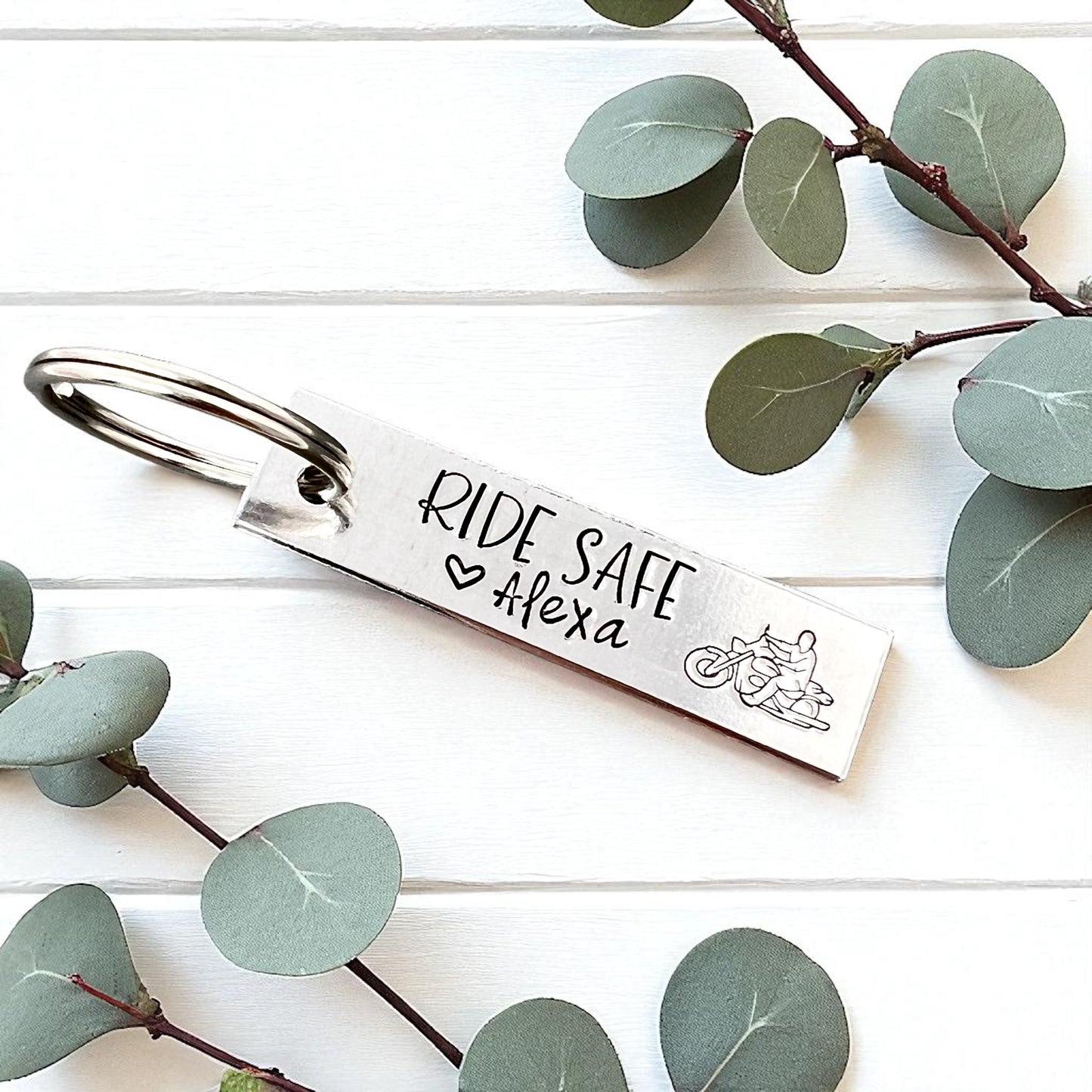 Ride Safe Motorcycle Keychain