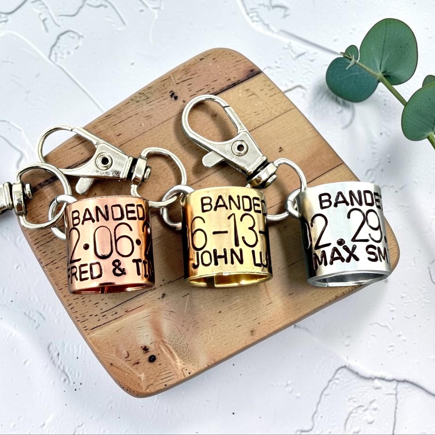 Custom Duck Band Style Keychain Clip