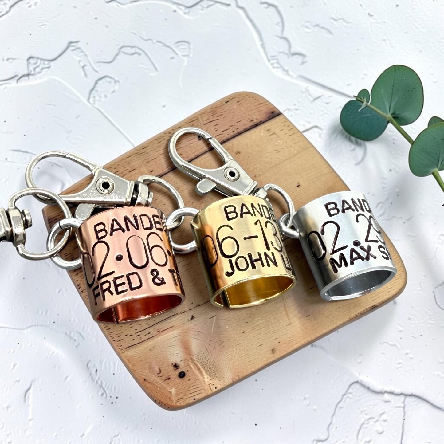 Custom Duck Band Style Keychain Clip