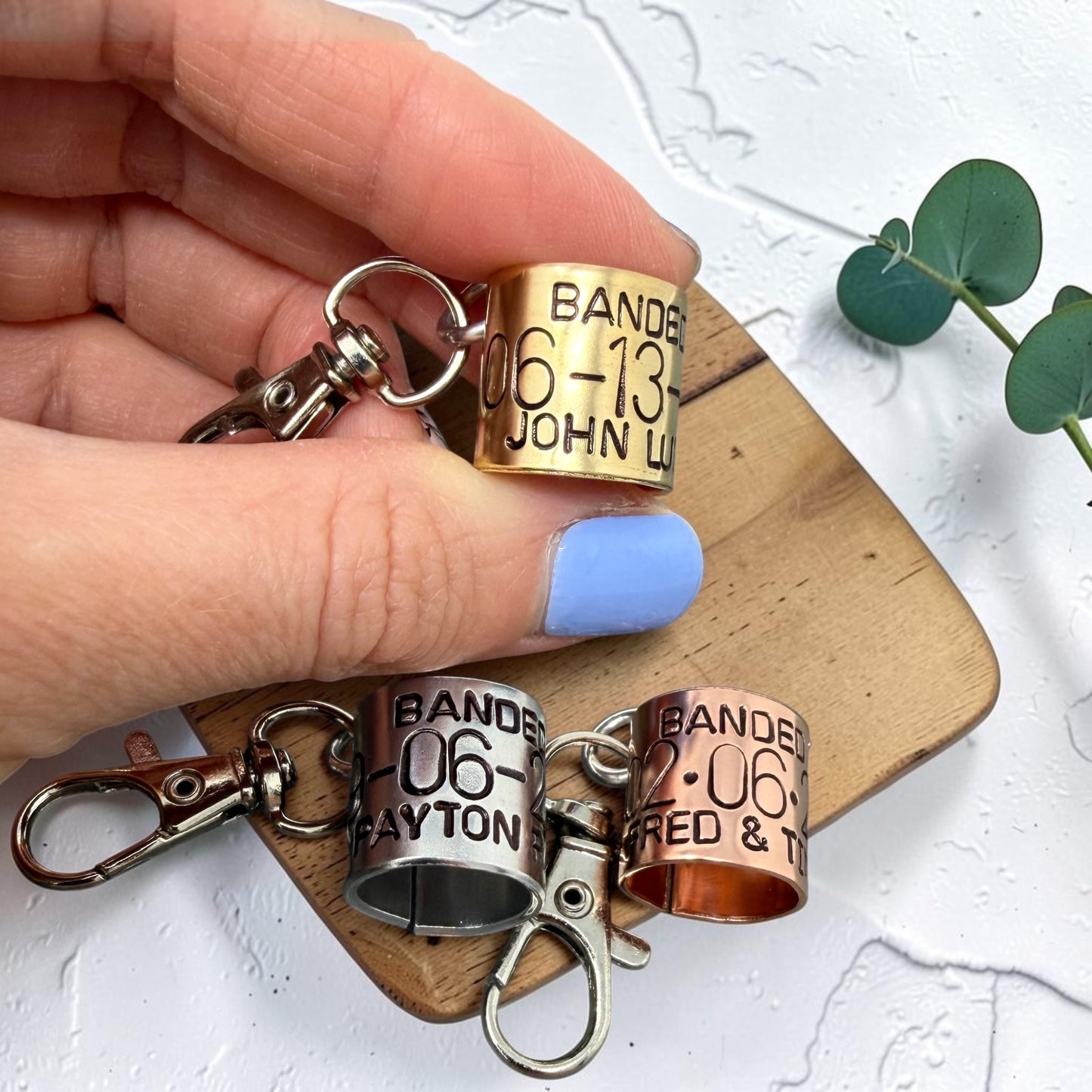 Custom Duck Band Style Keychain Clip