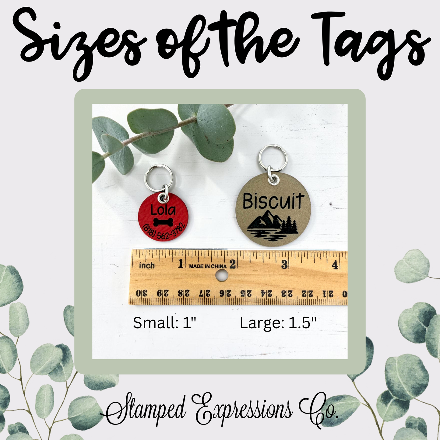 Leather Pet Name Tag